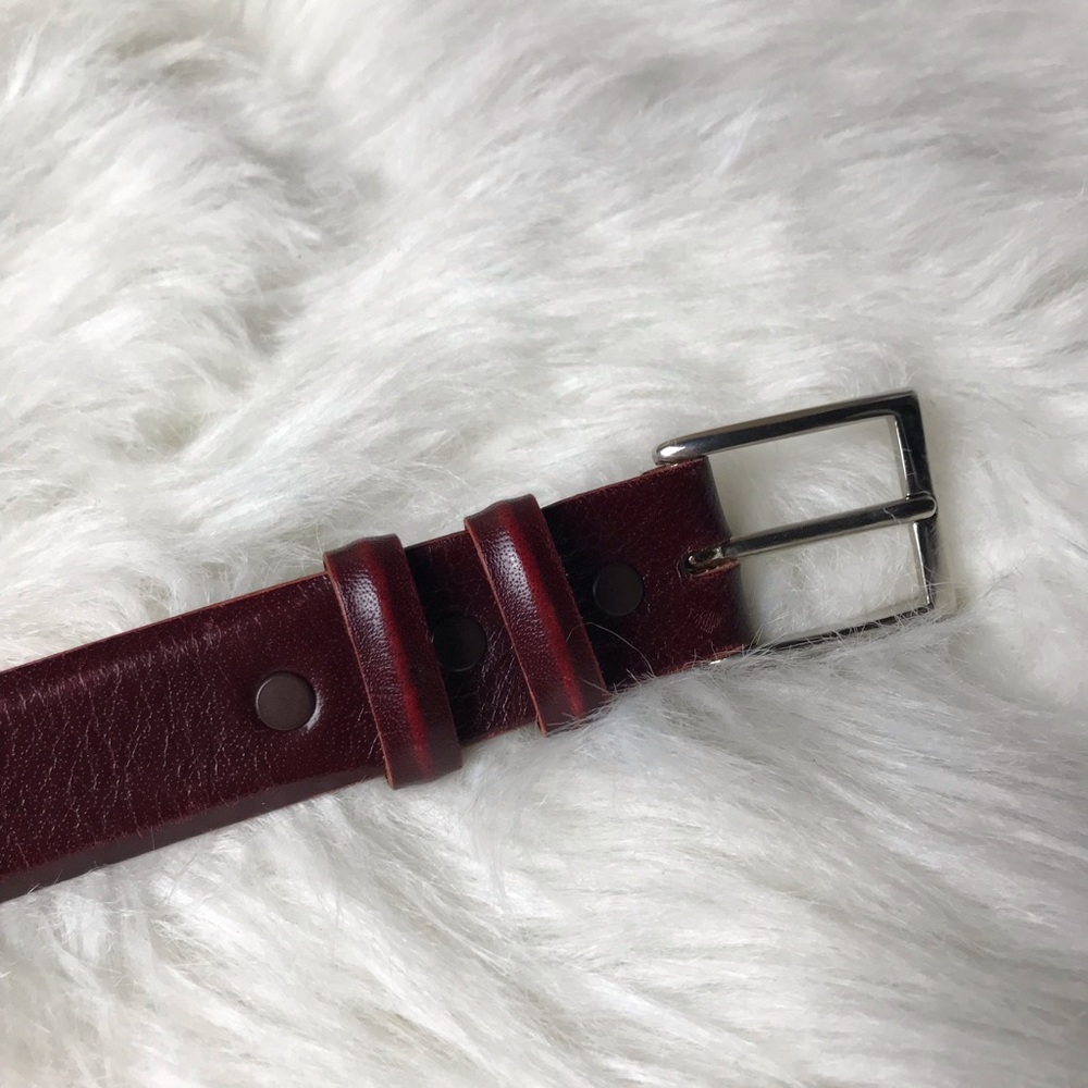 Stanley Korshak Asian Buffalo Leather Belt SZ 36 - Picture 6 of 8